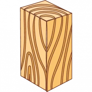 schema d'un cube de bois d'allumage